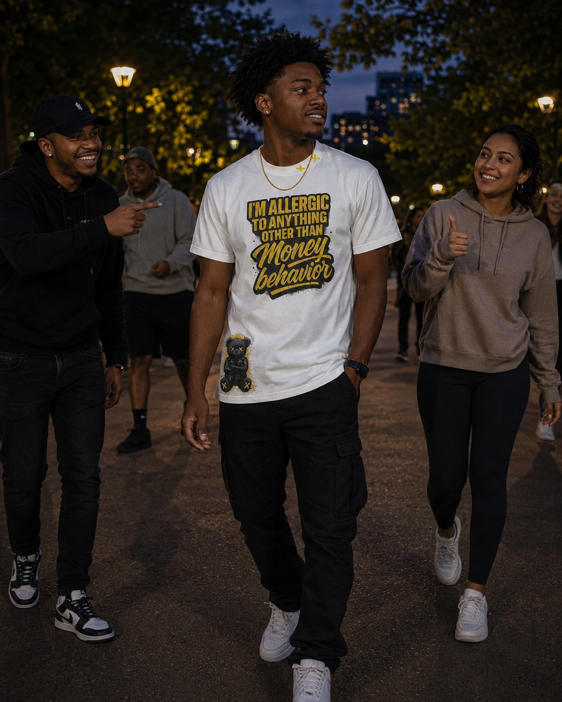 Money Behavior “Allergic to Anything” Heavyweight Graphic T-Shirt
