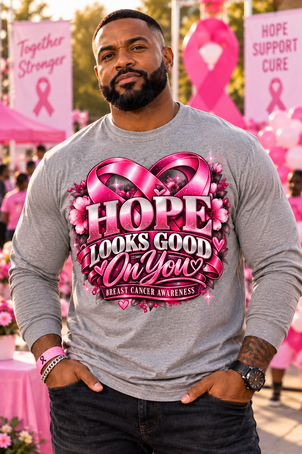 Hope Looks Good on You — Breast Cancer Awareness Tee