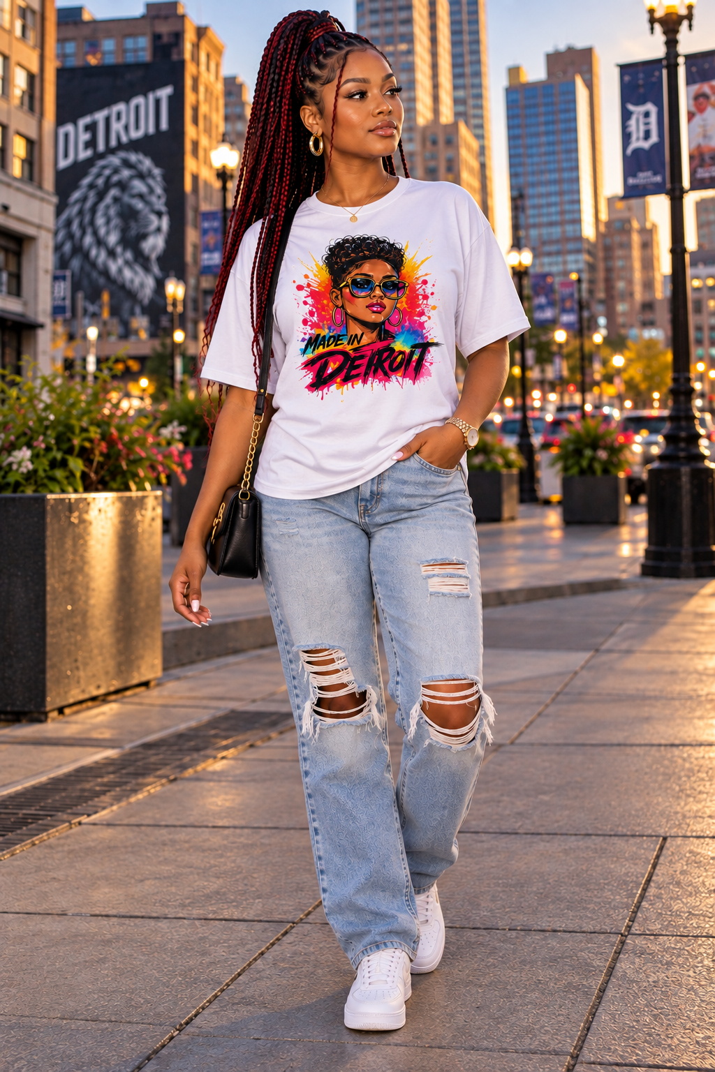 Made in Detroit Women’s Graphic Tee | Bold Motor City Streetwear
